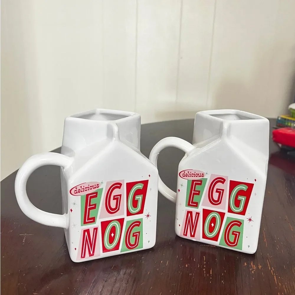 Target Collection Egg Nog Carton Christmas Mugs